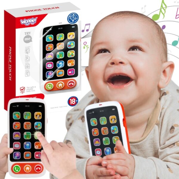251120256925990f30cc8.jpeg WOOPIE BABY Telefon Interaktywny Smartfon dla Dzieci