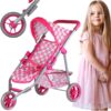 WOOPIE ROYAL Trójkołowa Spacerówka Wózek dla Lalek Serce Róż
