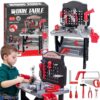 2511202569259cfaa28f7.jpeg WOOPIE Duży Warsztat z Narzędziami dla Dzieci Zestaw Majsterkowicza Wiertarka Piła Młotek 50 el.