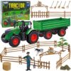 2511202569259d381fe99.jpeg WOOPIE Zestaw Mini Farma Traktor Zwierzęta Osada Farma Rolnik 1:24