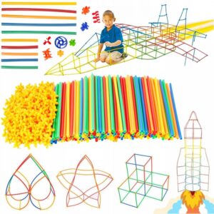 WOOPIE Klocki Konstrukcyjne 3D Zestaw Edukacyjny Tor Kulkowy Kulodrom Wafle 228el.
