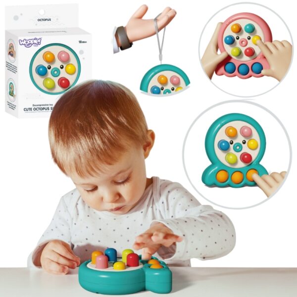 251120256925a320dfd46.jpeg WOOPIE Gra Zręcznościowa Wbijanka Kreta Sznurek Ośmiornica Zielony 2w1