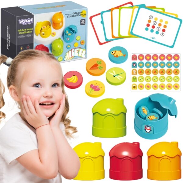 251120256925a44643ee1.jpeg WOOPIE Gra Logiczna Edukacyjna Sorter Klasyfikacja Kolorów