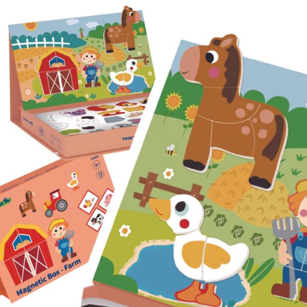 251120256925a48914a86.jpeg TOOKY TOY Układanka Magnetyczna Farma Puzzle