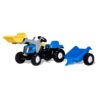 251120256925a65dc8123.jpeg Rolly Toys rollyKid-X New Holland rollyKid Traktor z łyżką i przyczepką Niebieski