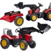 251120256925a6d975382.jpeg FALK Traktor Red Supercharger na Pedały z Przyczepą od 3 Lat