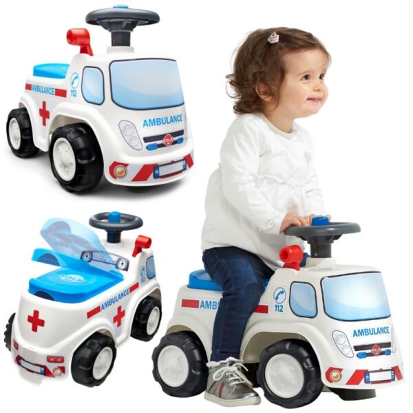 251120256925a7fb7618e.jpeg FALK Jeździk Samochód Ambulans z Klaksonem od 1 roku