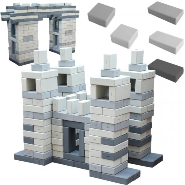 251120256925aa5c7078c.jpeg CLASSIC WORLD EDU Mega Klocki Konstrukcyjne Cegiełki EVA Miękkie do Budowania 90 el.