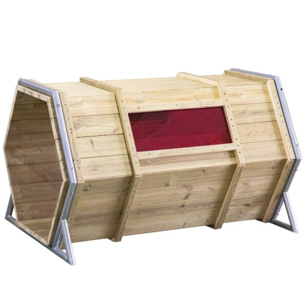 251120256925aa8d85a1e.jpeg CLASSIC WORLD EDU Drewniany Plac Zabaw Baza XXL Tunel do Czołgania