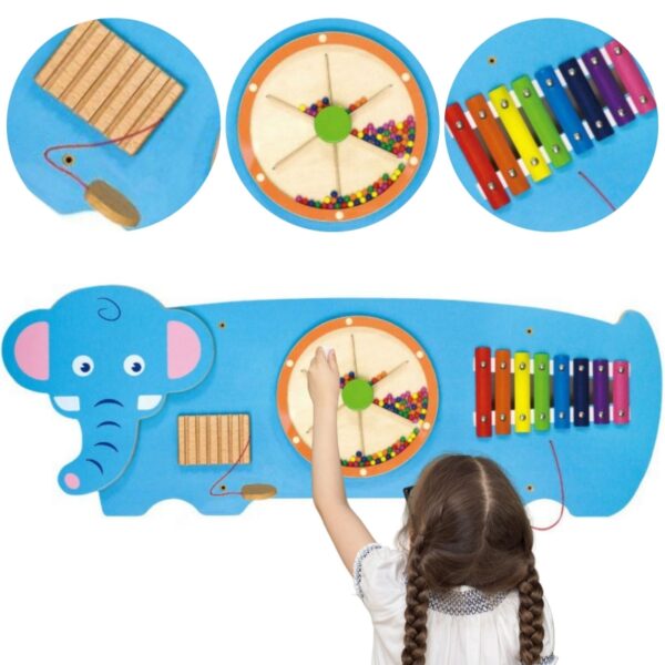 251120256925ac8273213.jpeg VIGA Tablica Sensoryczna Manipulacyjna Słonik Certyfikat FSC Montessori