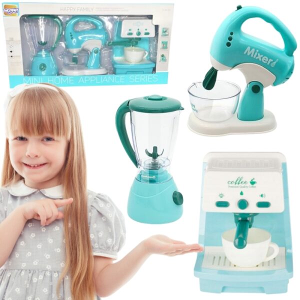 251120256925aceb4bf91.jpeg WOOPIE Zestaw AGD 3w1 Ekspres Mikser Blender Efekty Dźwiękowe Świetlne