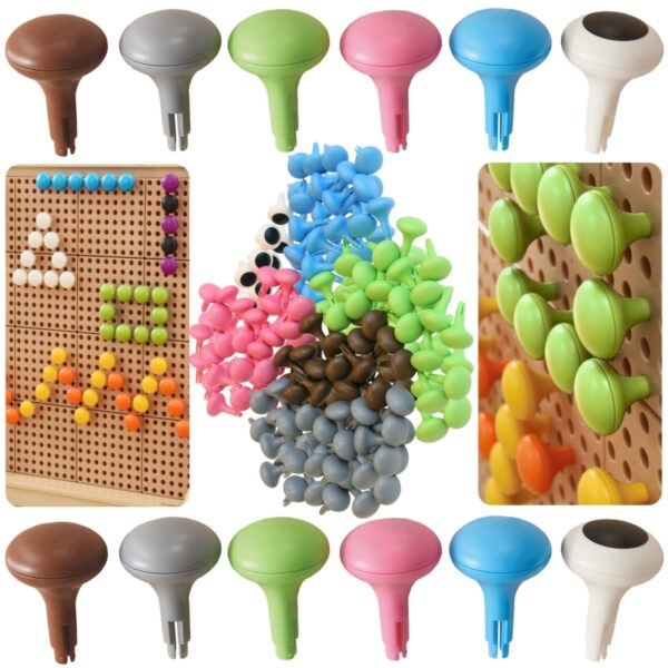 251120256925b404f3620.jpeg MASTERKIDZ Kolorowe Kołeczki Jumbo do Tablicy STEM 128 Szt. - 6 Kolorów