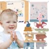 TOOKY TOY Drewniane Klocki Układanka Wieża Stacker Stosy Zwierzątka Montessori 13 el.