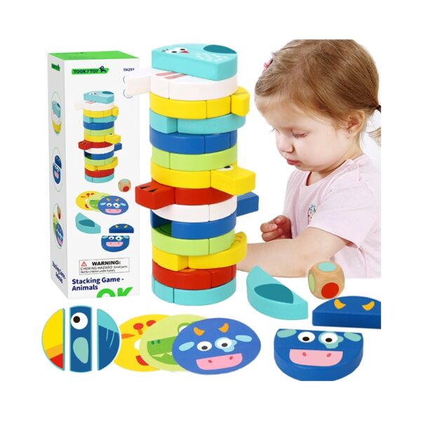 251120256925b7f49e233.jpeg TOOKY TOY Gra Zręcznościowa Klocki Zwierzęta Certyfikat FSC