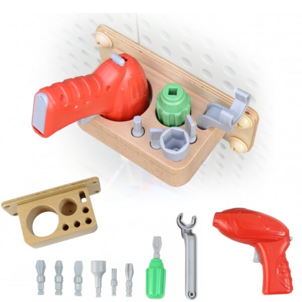 251120256925b833d5e4a.jpeg MASTERKIDZ Zestaw Narzędzia Z Wkrętarką 8 Elementów Do Tablicy Naukowo-Kreatywnej STEM