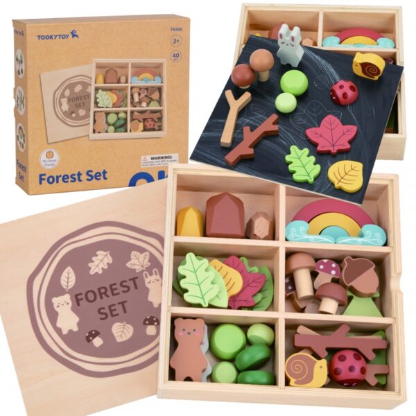251120256925b8ed4c0c3.jpeg TOOKY TOY Zestaw Leśny Układanka w Stosy Klocki Figurki