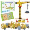 251120256925b96aac1ee.jpeg WOOPIE GREEN Drewniany Plac Budowy 5w1 Ruchomy Dźwig XXL Pojazdy Budowlane 13 el. FSC