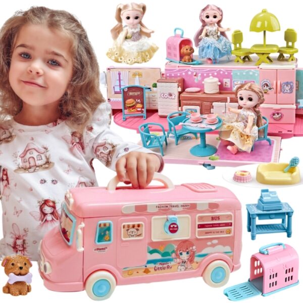 11122025693af50773816.jpeg WOOPIE Kamper 2w1 Domek XXL Zestaw dla Lalek