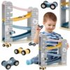 VIGA PolarB Drewniana Zjeżdżalnia Dla Samochodzików Tor Wyścigowy