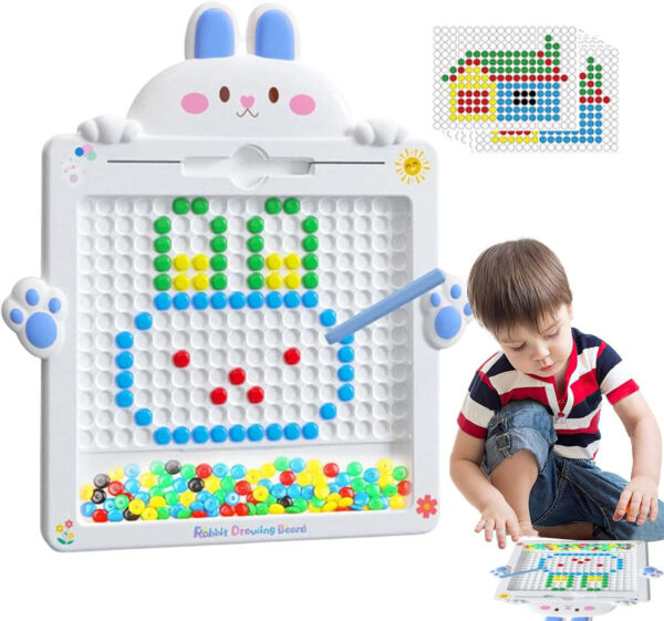 30012026697c5c5a34a65.jpeg WOOPIE Tablica Magnetyczna dla Dzieci Montessori MagPad Królik