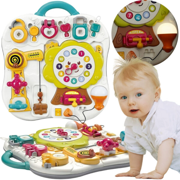 WOOPIE Tablica Montessori Manipulacyjna Sensoryczna Interaktywna dla Malucha