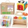 WOOPIE GREEN Pudełko Box 5w1 Montessori Edukacujny 11-12M FSC