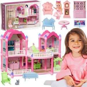 WOOPIE Domek dla Lalek Villa z Akcesoriami i Lalką Podświetlany 275el.