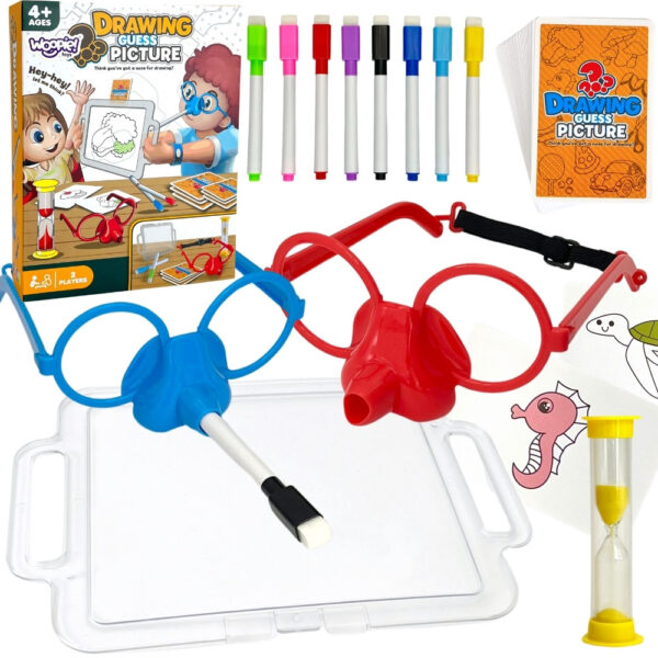 30012026697c5f55b3230.jpeg WOOPIE Gra Kalambury "Narysuj i Zgadnij Obrazek" Malowanie Nosem