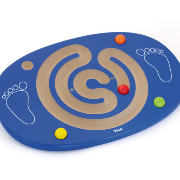 VIGA Sensoryczna Drewniana Deska do balansowania z labiryntem