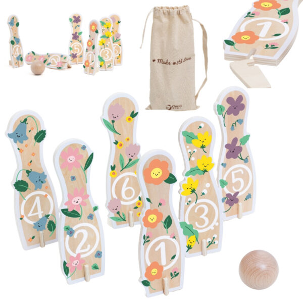 30012026697c600899661.jpeg CLASSIC WORLD Wooden Bowling Game for Children 6 pcs + Ball