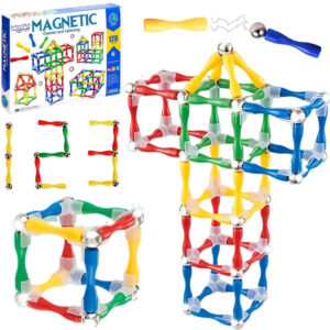 WOOPIE Klocki Konstrukcyjne 3D Zestaw Edukacyjny Tor Kulkowy Kulodrom Wafle 128el.