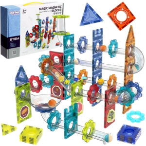 30012026697c633dea443.jpeg WOOPIE Klocki Magnetyczne Konstrukcyjne 3D Zestaw Edukacyjny Bajkowy Zamek 55el.