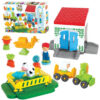 30012026697c634b3063e.jpeg MOCHTOYS Klocki Jeżyki Pin Bricks FARMA w Kartonie 100 el. + 3 Figurki