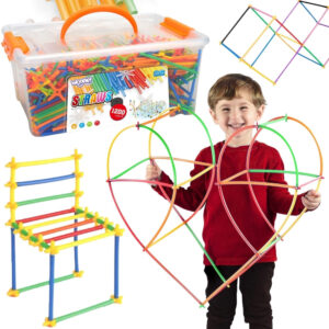 WOOPIE Klocki Konstrukcyjne 3D Zestaw Edukacyjny Tor Kulkowy Kulodrom Wafle 228el.