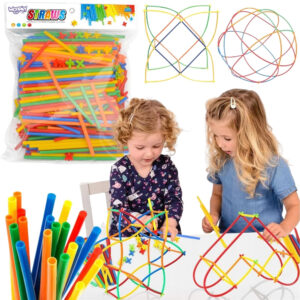 WOOPIE Klocki Konstrukcyjne 3D Zestaw Edukacyjny Tor Kulkowy Kulodrom Wafle 228el.
