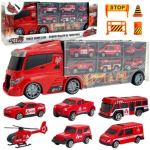 WOOPIE Ciężarówka Transporter 2w1 Zestaw Dinozaurów + Makieta