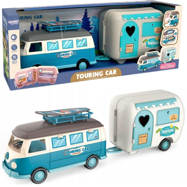 30012026697c6416949c6.jpeg WOOPIE Kamper XL dla Lalek Zestaw Kempingowy z Przyczepką