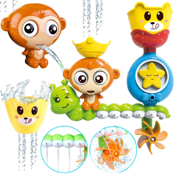 30012026697c66ebe6c65.jpeg WOOPIE BABY Zabawka Wodna do Kąpieli Małpka + Kubeczek