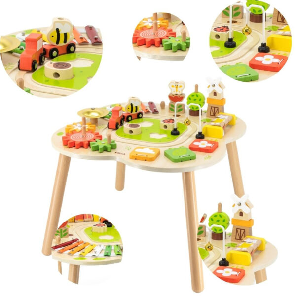 30012026697c6a9833670.jpeg VIGA PolarB Stół Stolik Edukacyjny Aktywności Piramidka Cymbałki Sensoryka Montessori