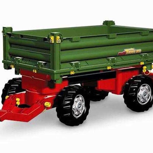 30012026697c6c7d3bfc4.jpeg Rolly Toys rollyTrailer Przyczepa Rolly Multi dwuosiowa zielona