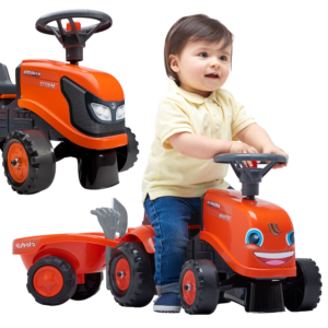 FALK Traktor Country Star Różowy na Pedały + Przyczepka i Klakson od 2 Lat.