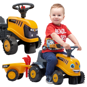 FALK Traktor Valtra Bordowy na Pedały z Przyczepką i Łyżką od 3 Lat