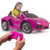 30012026697c703993848.jpeg FEBER Lamborghini Aventador Pink samochód elektryczny 6V 3+