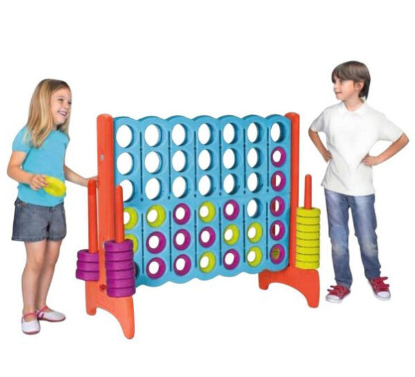 30012026697c712da5242.jpeg FEBER Gra Logiczna Strategiczna do Ogrodu Domu 4 Kółka w Linii Rzędzie Mega 4 in Line