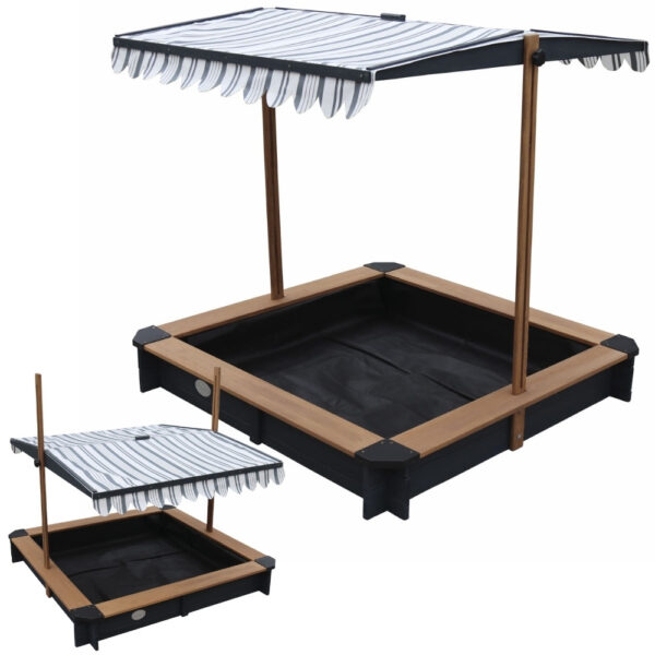 30012026697c7357436b7.jpeg AXI Drewniana Piaskownica z Daszkiem Zamykana z Ławkami