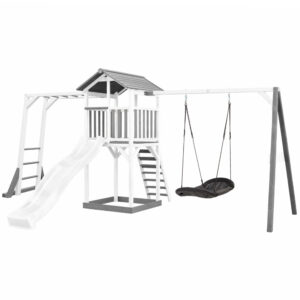 AXI Duża Piaskownica z Pojemnikami Siedziskiem i Przykryciem