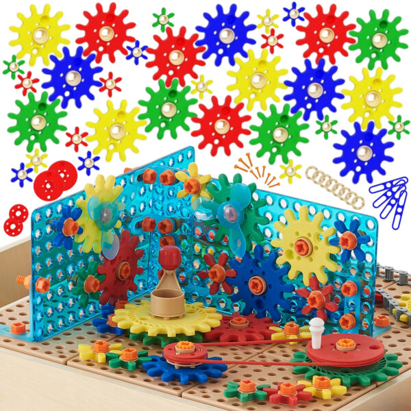 30012026697c768f7ccc6.jpeg MASTERKIDZ Zestaw Akcesoriów Mix Koła Zębate do Paneli Ściennych STEM 198 el.