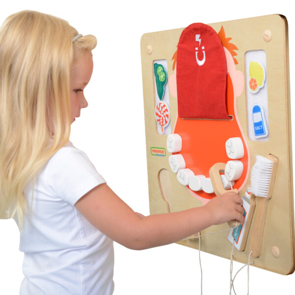 MASTERKIDZ Higiena Jamy Ustnej Ścienna Tablica Sensoryczna Flex Montessori