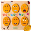 MASTERKIDZ Tablica do Nauki Emocji Drewniane Jajka jaki Humor? Montessori