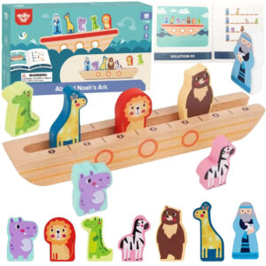 TOOKY TOY Drewniana Toaletka Motylek Akcesoria Lustro z Oświetleniem LED + Kosmetyki